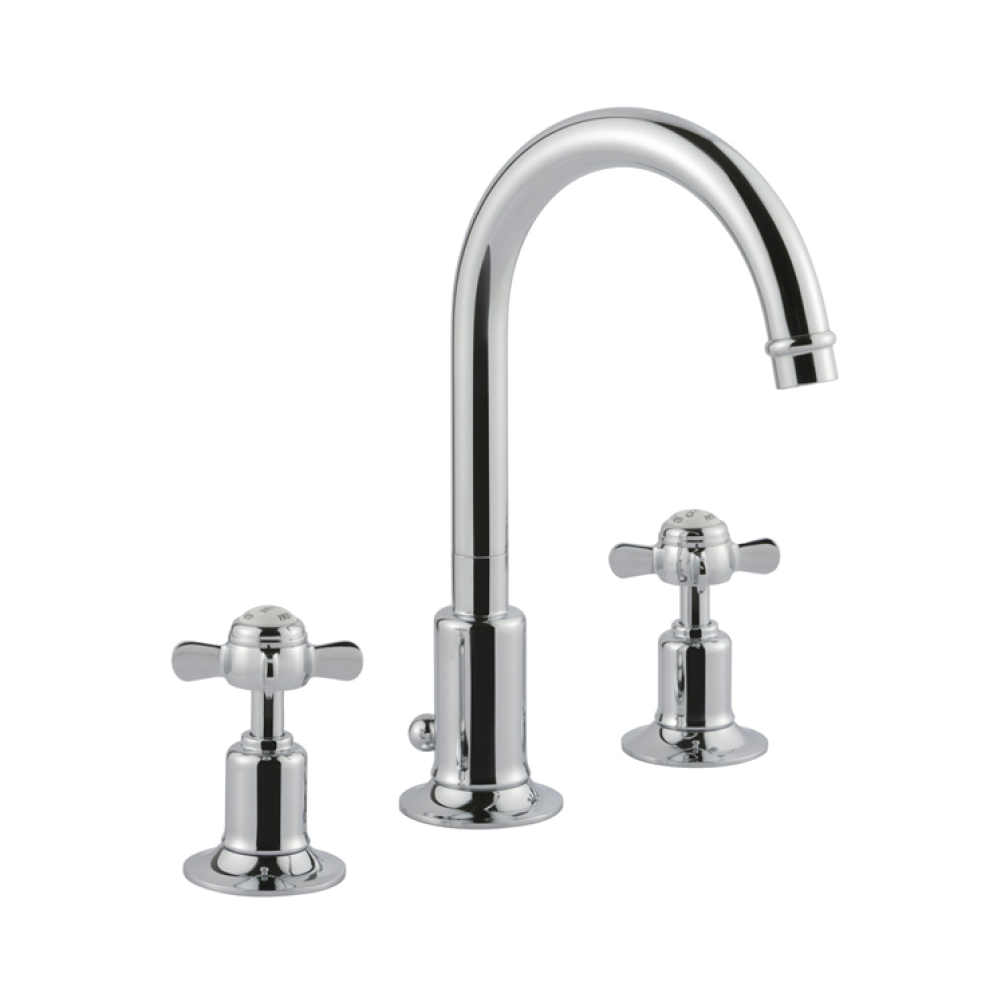 Photo of JTP Grosvenor Pinch Chrome 3TH Basin Mixer Cutout