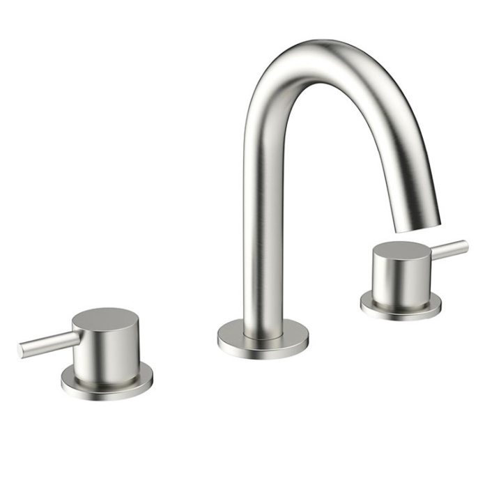 Crosswater Mike Pro Brushed Stainless Steel Basin 3 Hole Set