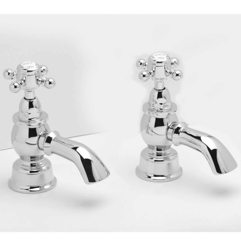 Heritage Hartlebury Bath Pillar Taps Chrome Finish Image