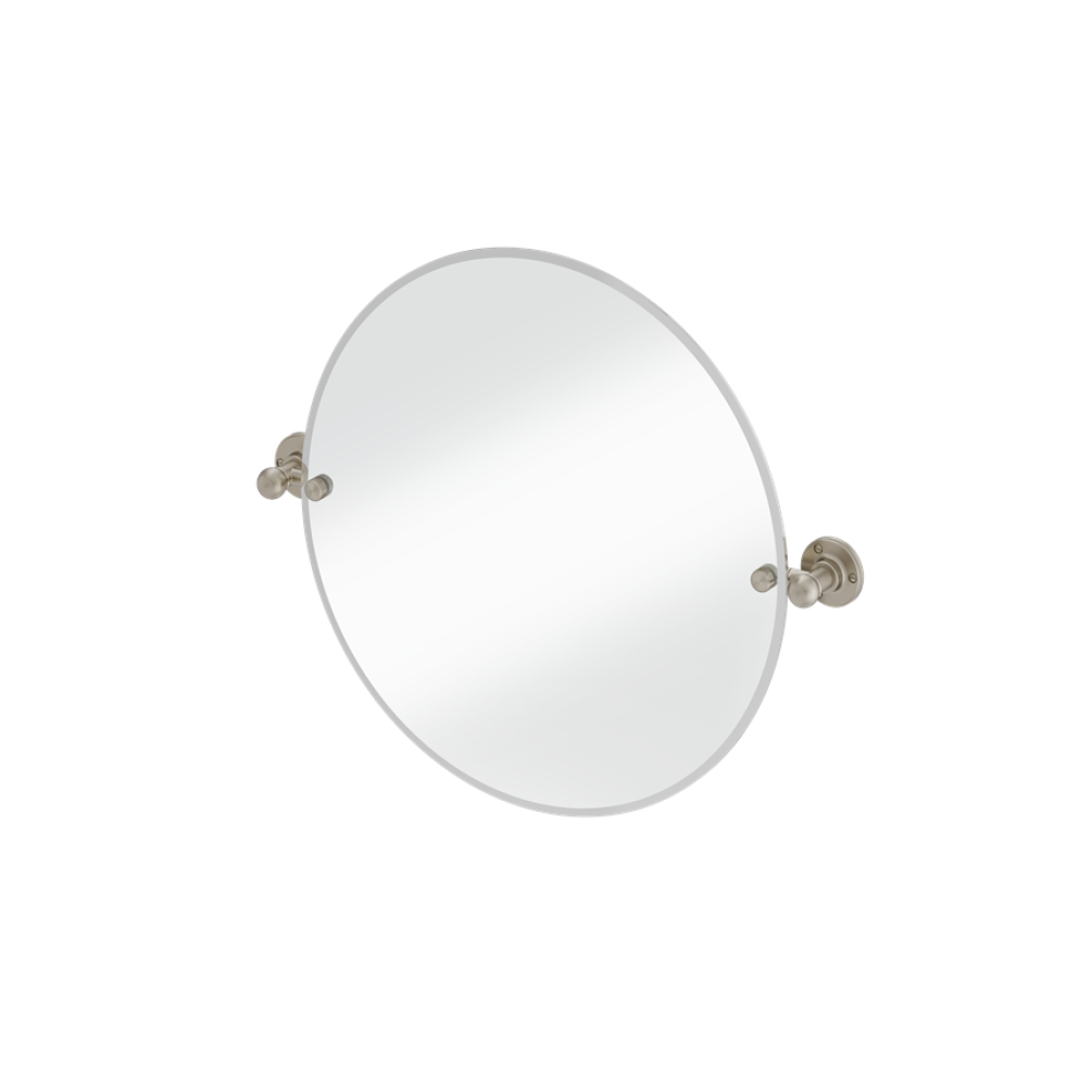 Burlington Brushed Nickel Round 500mm Mirror With 1850 Fixings
