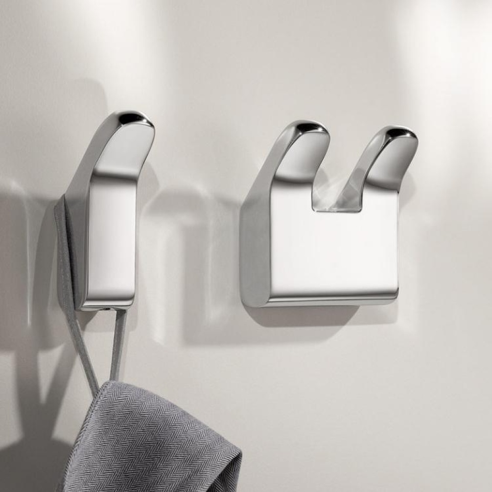 Product Lifestyle image of Keuco Collection Moll Chrome Double Towel Hook 12713 010000