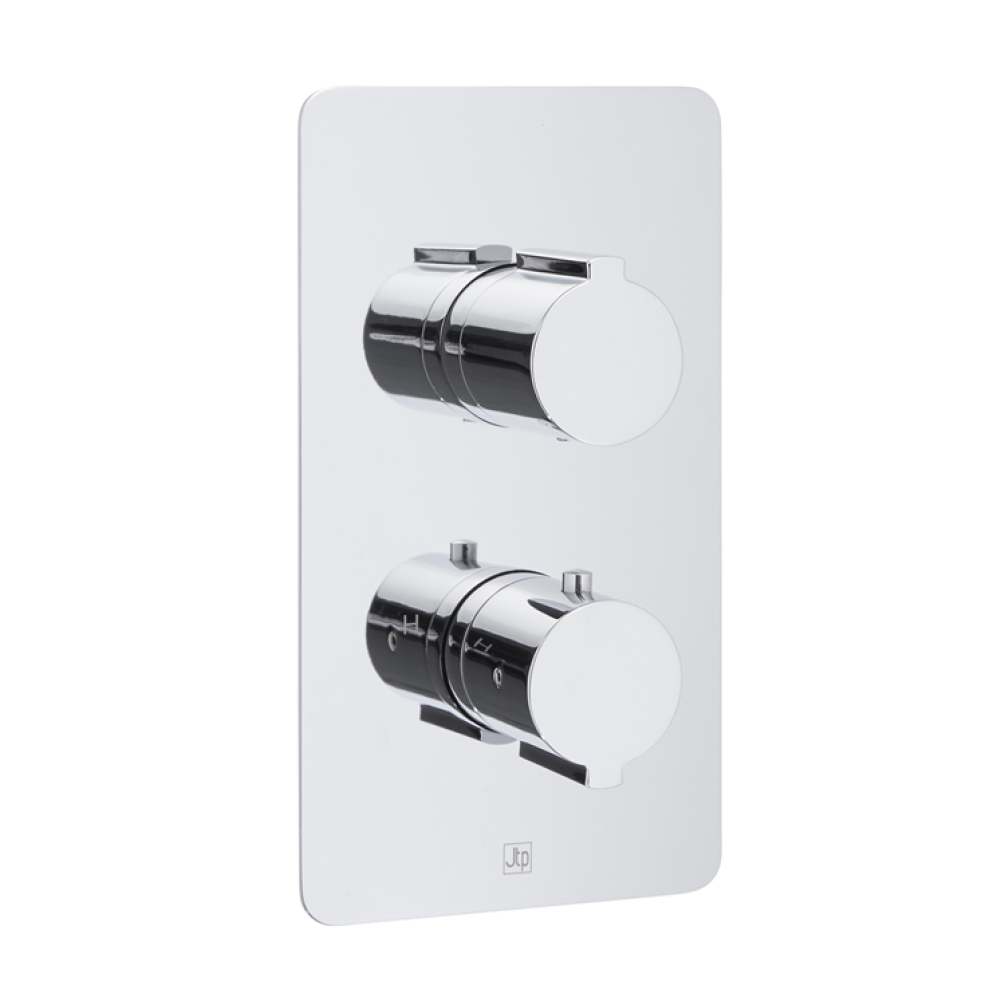 Photo of JTP Curve Twin Outlet Thermostatic Shower Valve Cutout