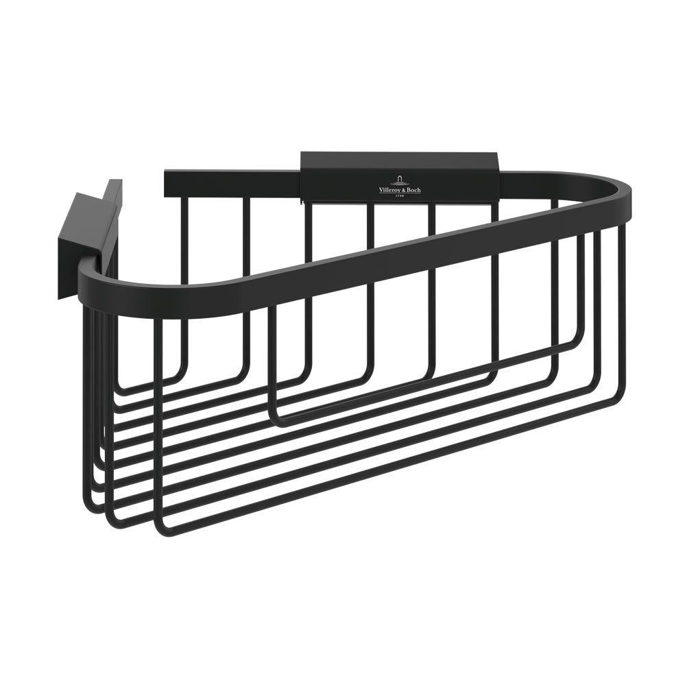 Cutout image of Villeroy & Boch Elements Tender Matt Black Corner Soap Basket