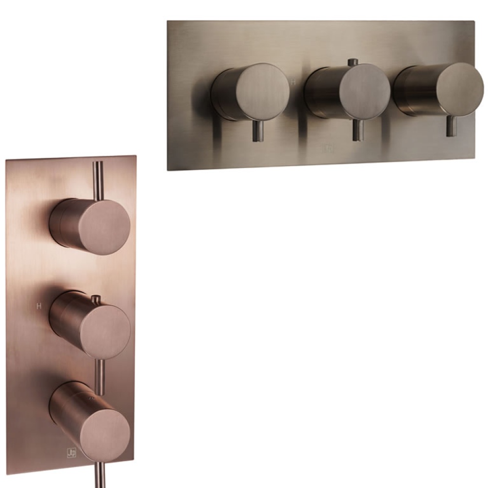 thumbnail image 2 of THE SHOWER DOOR Frameless Glass Panel Clip – No Cutout Required, Brushed Bronze/Gold/Black, Brass 2 of 6