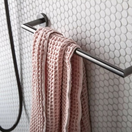 Lifestyle image of Vado Individual Spa Brushed Black Towel Rail