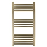 JTP Vos 800 x 400mm Brushed Brass Heated Towel Radiator Cut Out
