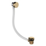 JTP Polished Gold Slimline Exofil Bath Filler With Click Clack Waste