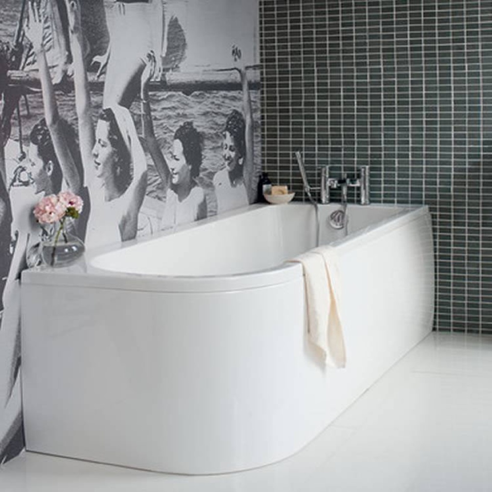 Cleargreen Viride 1700mm Offset Bath - Right Hand