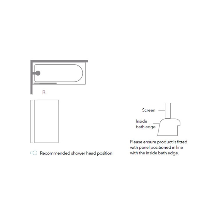 Merlyn Black Framed Bath Screen | Sanctuary Bathrooms