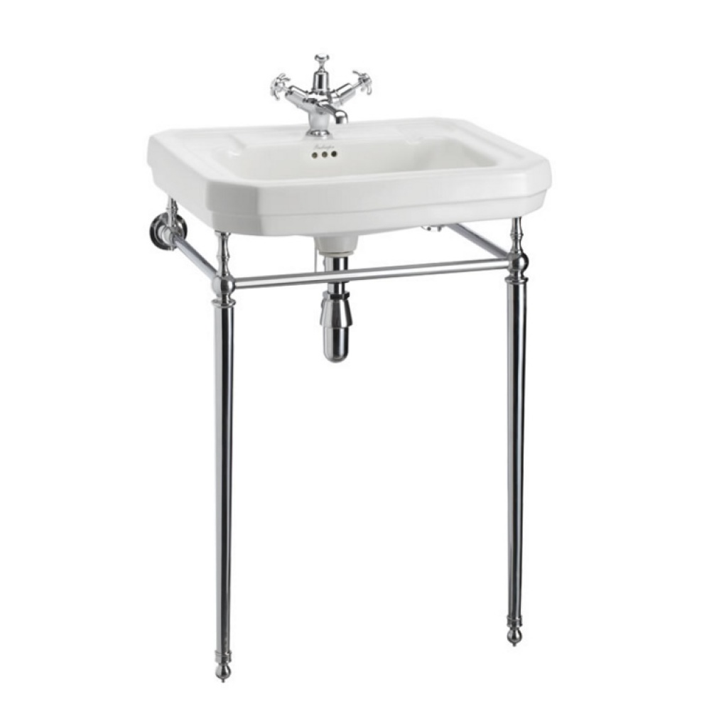 Product Cut out image of the Burlington Victorian 610mm Basin & Chrome Washstand