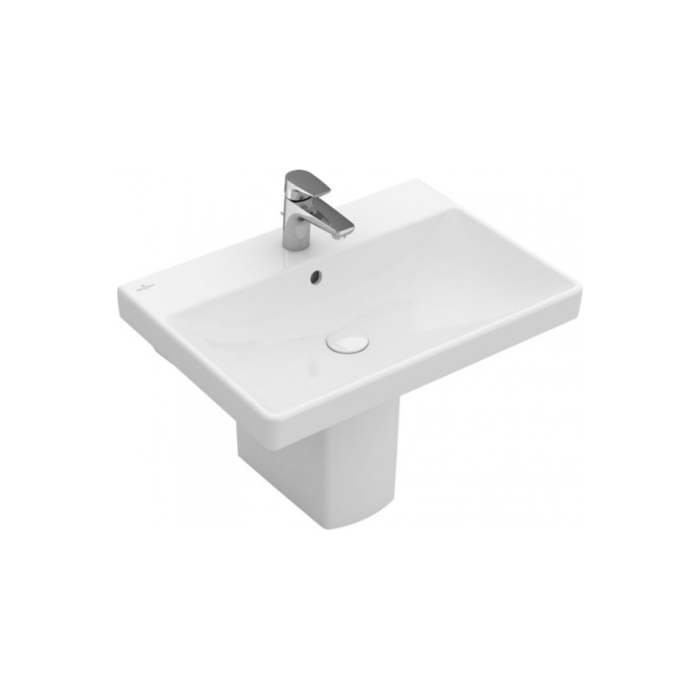 Photo of Villeroy and Boch Avento Wall Mounted Hand Wash Basin & Semi Pedestal Cutout