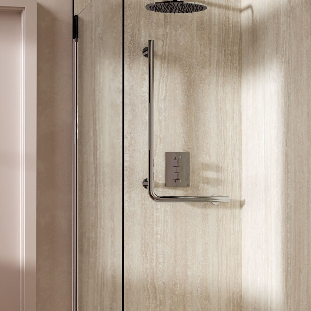 Lifestyle image of Crosswater Chrome Right-Angle Grab Bar