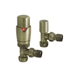 Cutout image of Redroom by Barwick Brushed Brass Angled Thermostatic Radiator Valves