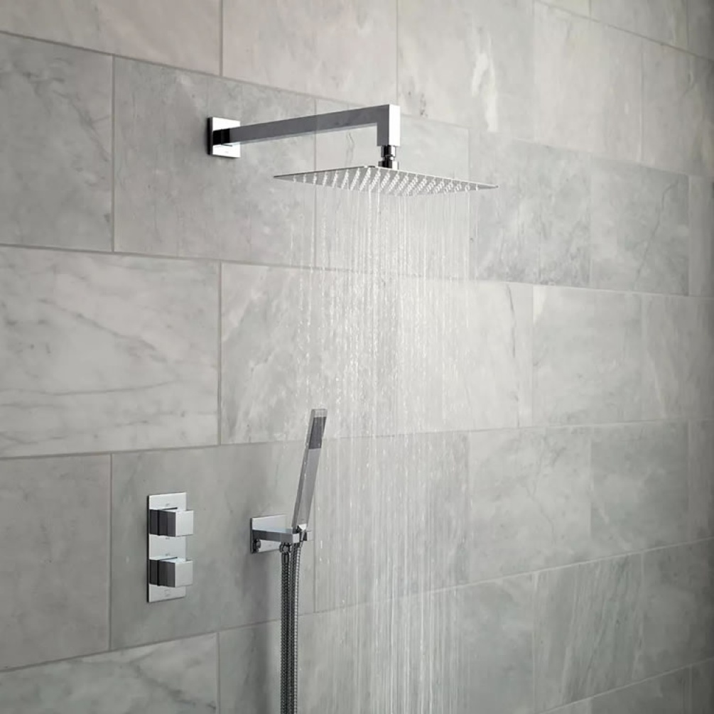 Lifestyle image of Vado Tablet Notion Twin Outlet Thermostatic Shower Pack
