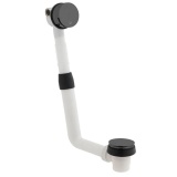Vado Individual Brushed Black Clic-Clac Bath Filler Waste & Overflow