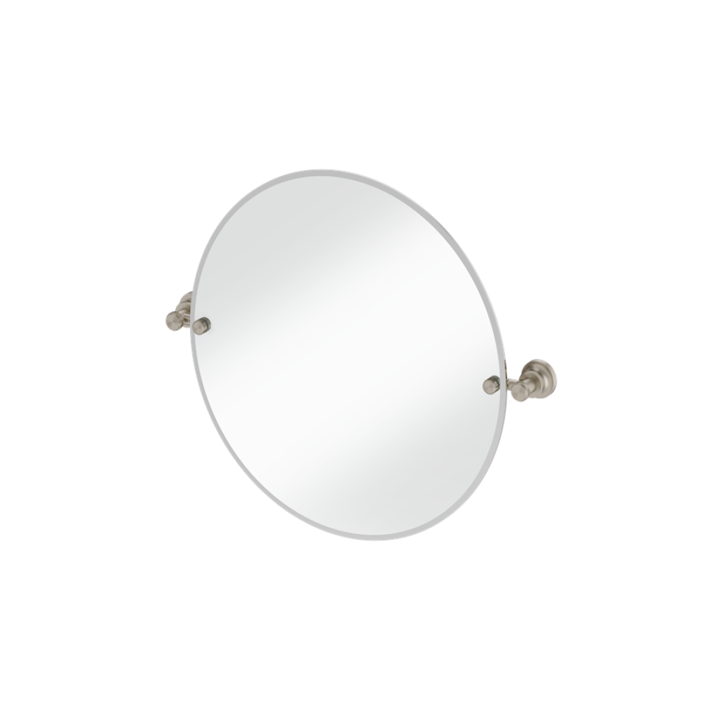Burlington Brushed Nickel Round 500mm Mirror With 1909 Fixings