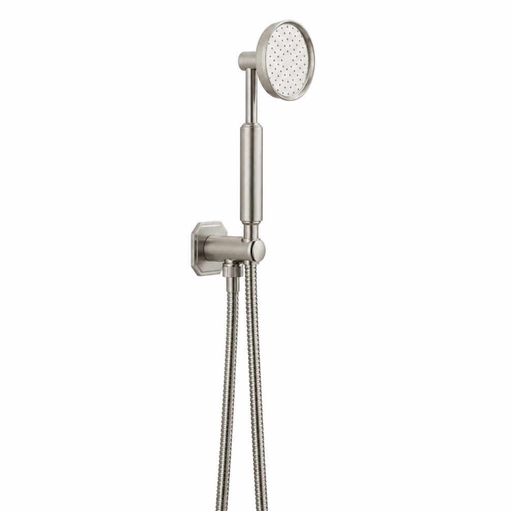Cut out image of the Crosswater Waldorf Brushed Nickel Shower Handset with Outlet