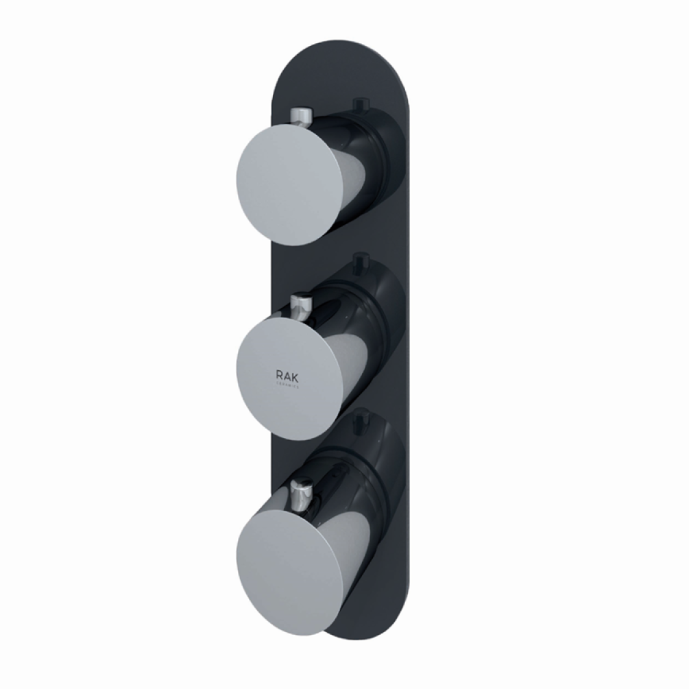 Photo of RAK Feeling Round Dual Shower Valve in Black