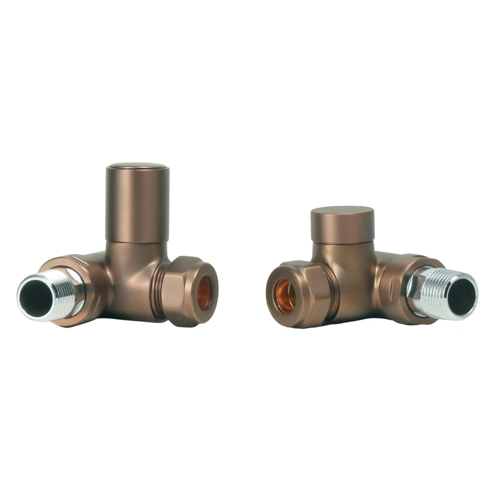 Crosswater Brushed Bronze Dual Fuel Corner Valves Cut Out
