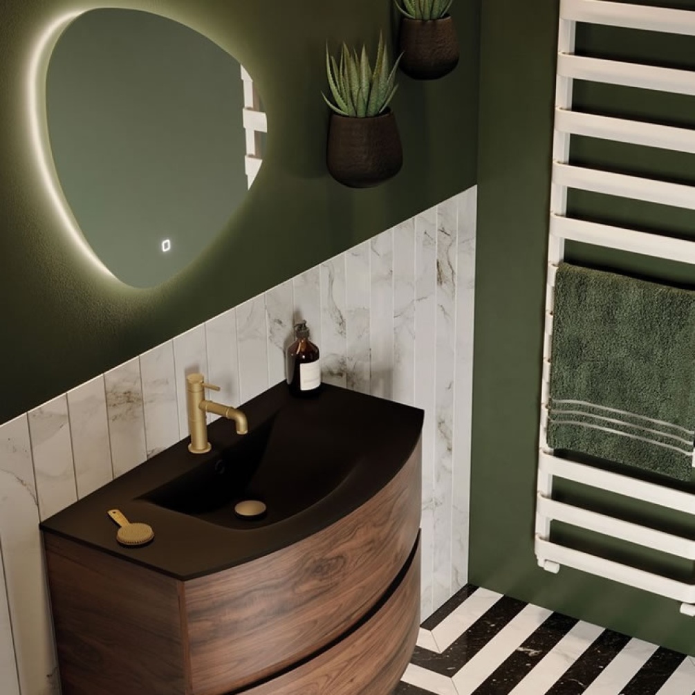 Lifestyle image of Crosswater Artist Forme Back-Lit Bathroom Mirror
