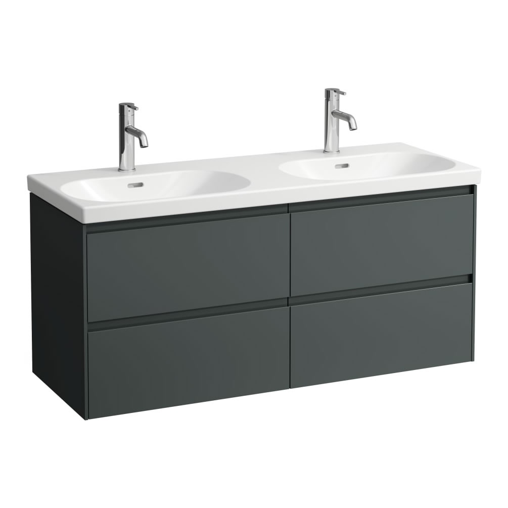 Cutout image of Laufen Lani Traffic Grey 1200mm Wall-Hung Vanity Unit & Basin