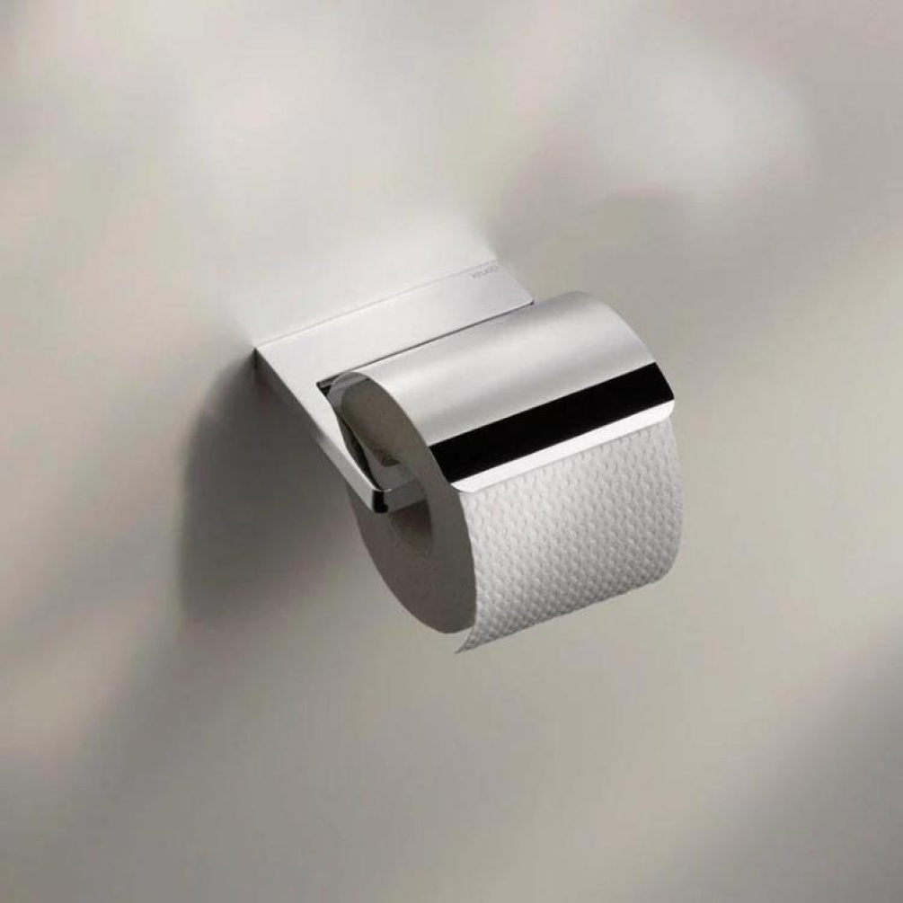 Product Lifestyle image of Keuco Collection Moll Chrome Lidded Toilet Roll Holder 12760 010000