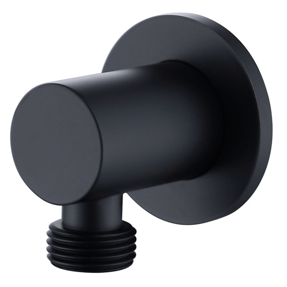 Apex Matt Black Wall Outlet Elbow Sanctuary Bathrooms