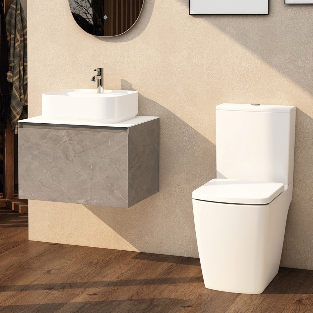 Imex Ravine Rimless Comfort Height Open Back Close Coupled Toilet Lifestyle 1