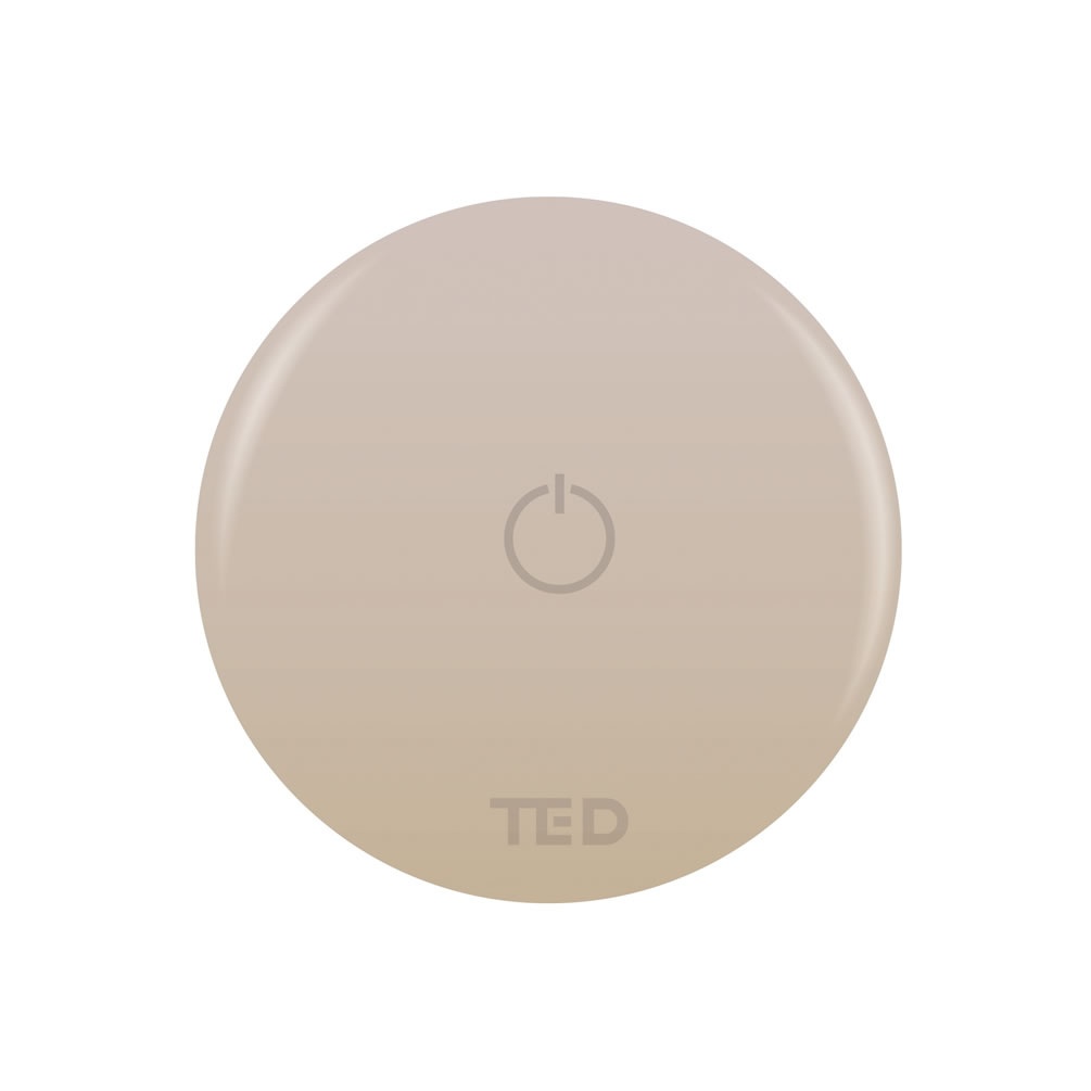 Cutout image of TED Brushed Nickel Wireless Shower Activation Button