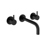 Crosswater MPRO Matt Black Wall Mounted Basin 3 Hole Set - Image 1