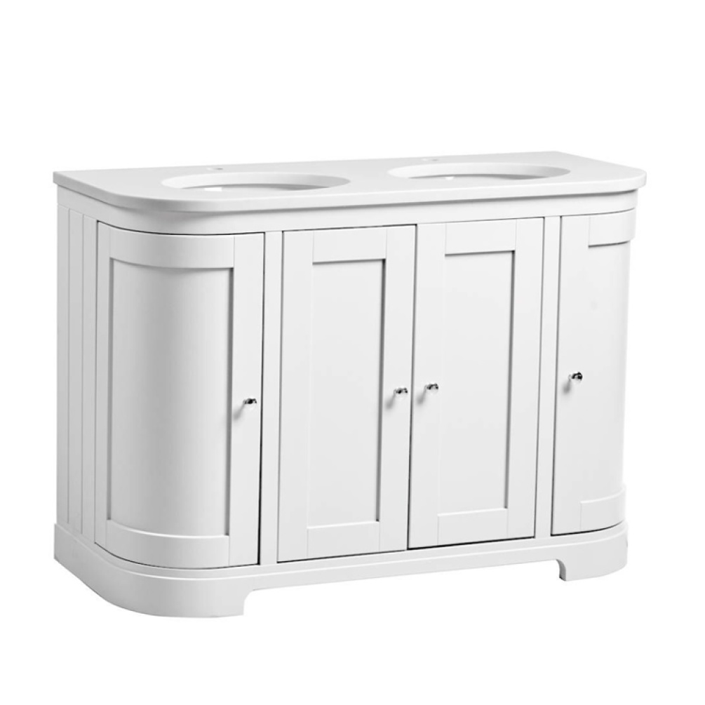 Tavistock Lansdown 1200mm Curved Underslung Double Basin Vanity Unit & Worktop