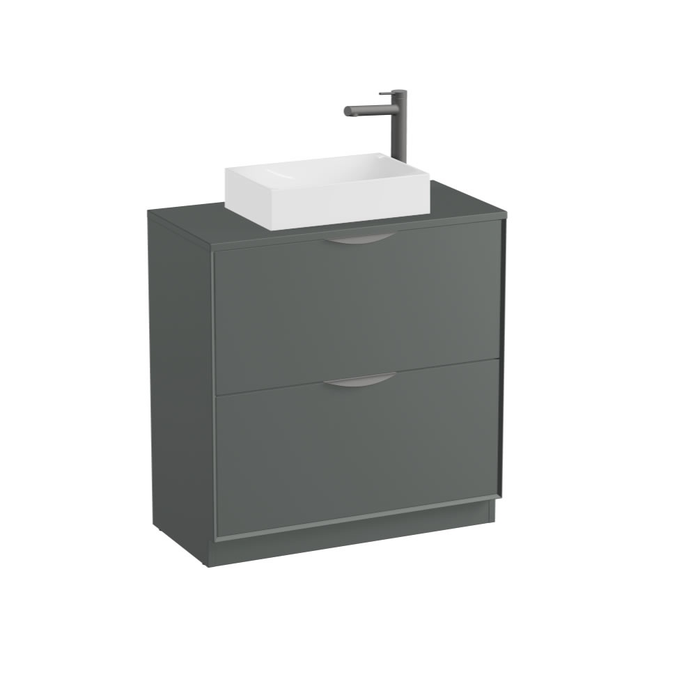 Vado Safari Smooth 800mm Charcoal Grey Floorstanding Vanity Unit & Worktop