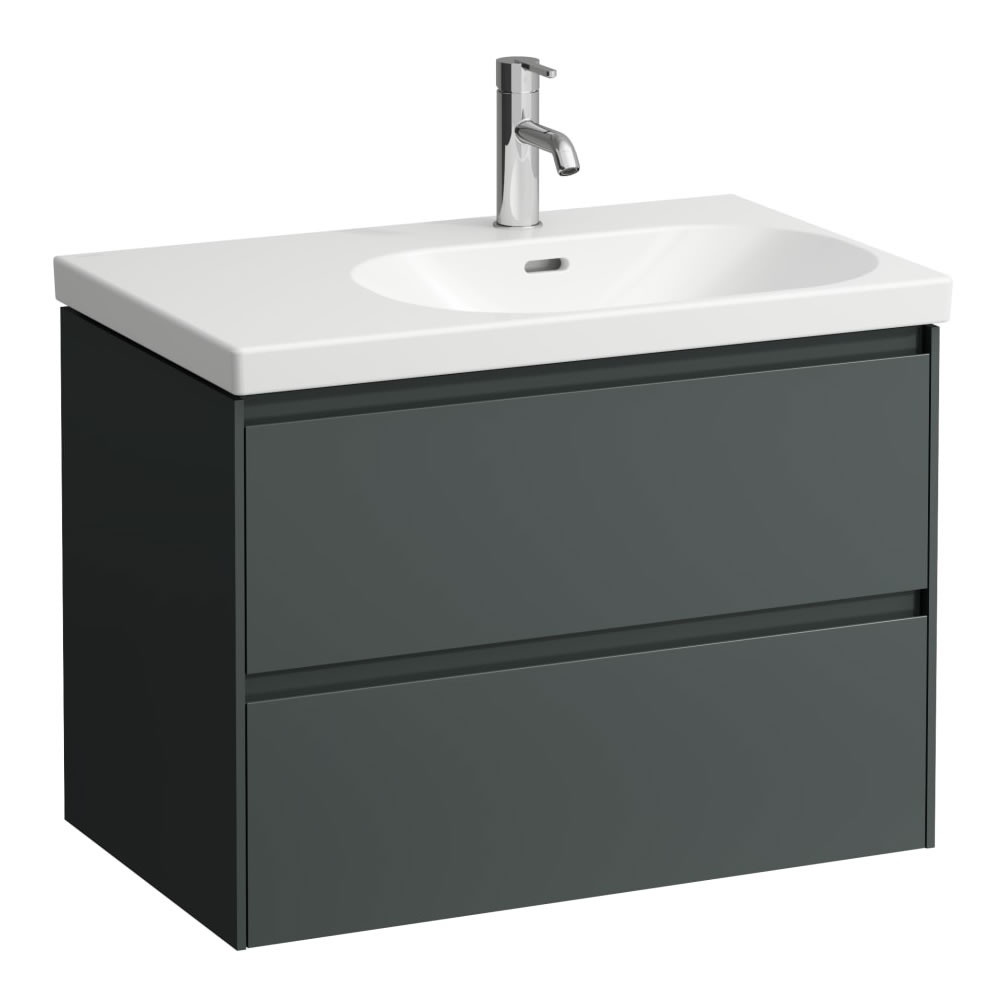 Cutout image of Laufen Lani Traffic Grey 750mm Wall-Hung Vanity Unit & Basin