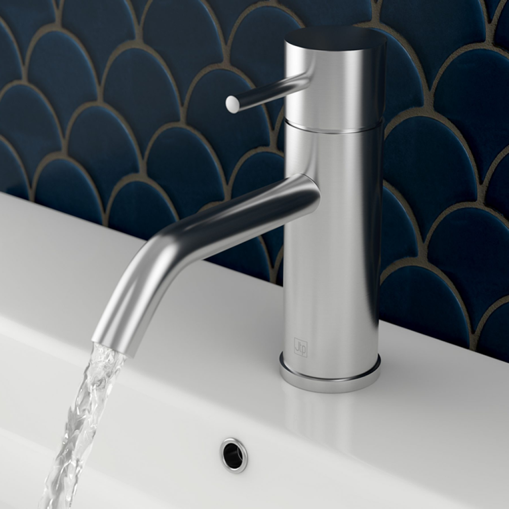 Lifestyle Photo of JTP Inox Brushed Stainless Steel Mono Basin Mixer
