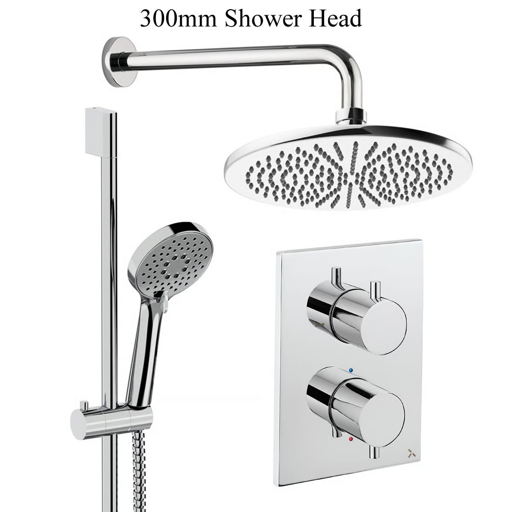 Cutout image of Crosswater Crossbox Chrome Dual Outlet Slide Rail Shower Set