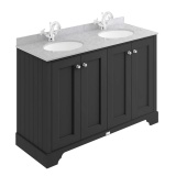 Bayswater 1200mm Matt Black 4 Door Floorstanding Vanity Unit