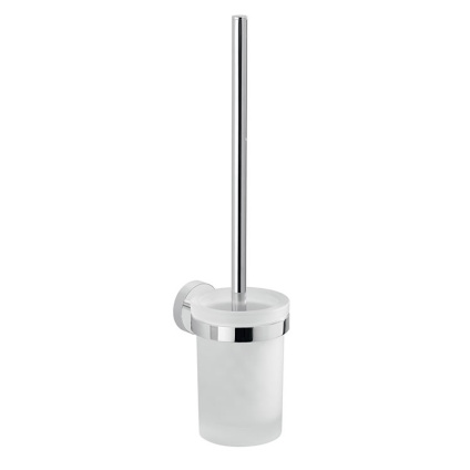 Cutout image of Origins Living Gedy Eros Wall-Mounted Toilet Brush chrome.