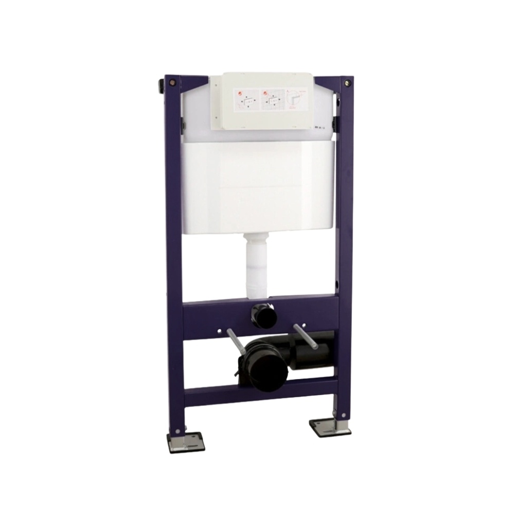 Product Cut out image of the Zero 3 Wall Mounted 980mm Toilet Frame with Dual Flush Cistern SAN1002