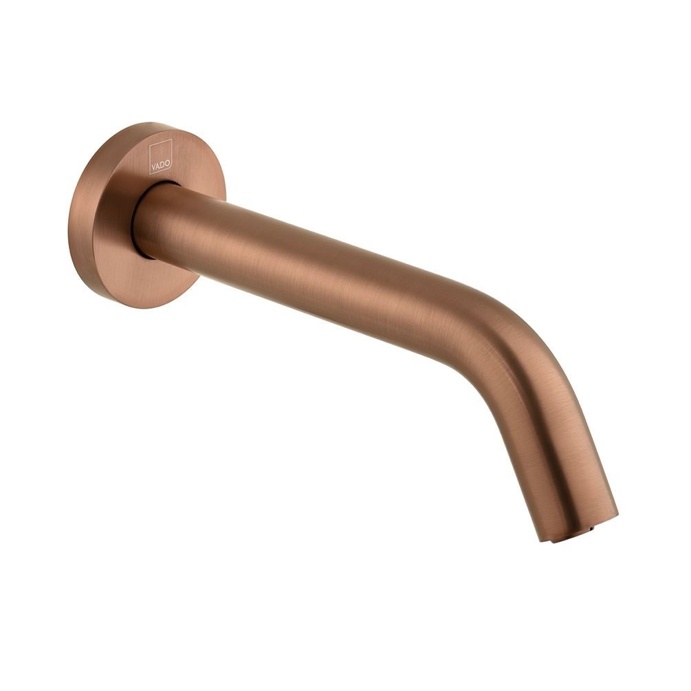 Vado Individual Brushed Bronze Wall-Mounted Basin Sensor Spout