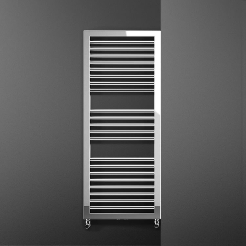 Lifestyle image of Lazzarini Asti Chrome Towel Radiator 1228x500