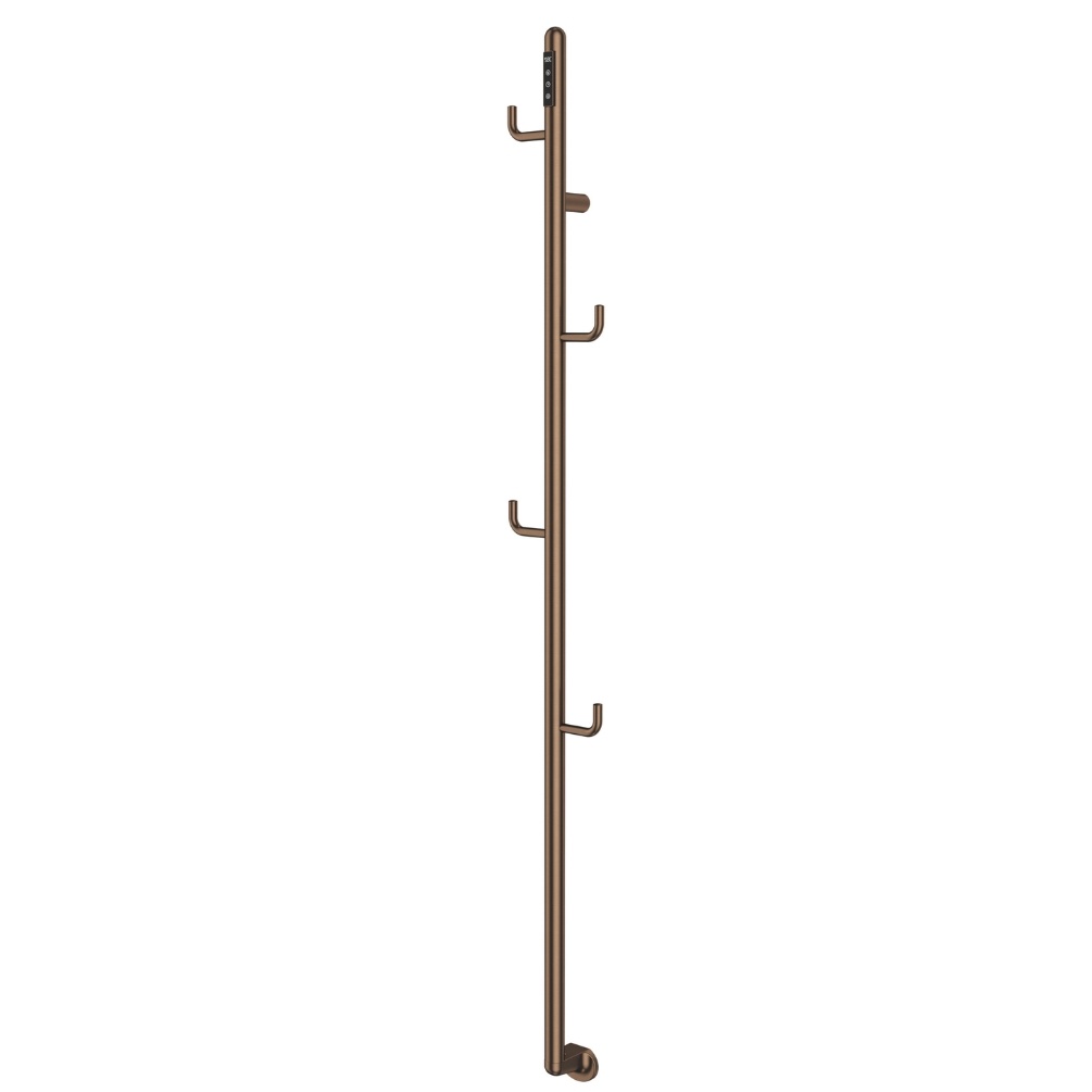 JTP Flo Brushed Bronze Electric Designer Towel Radiator Cut Out