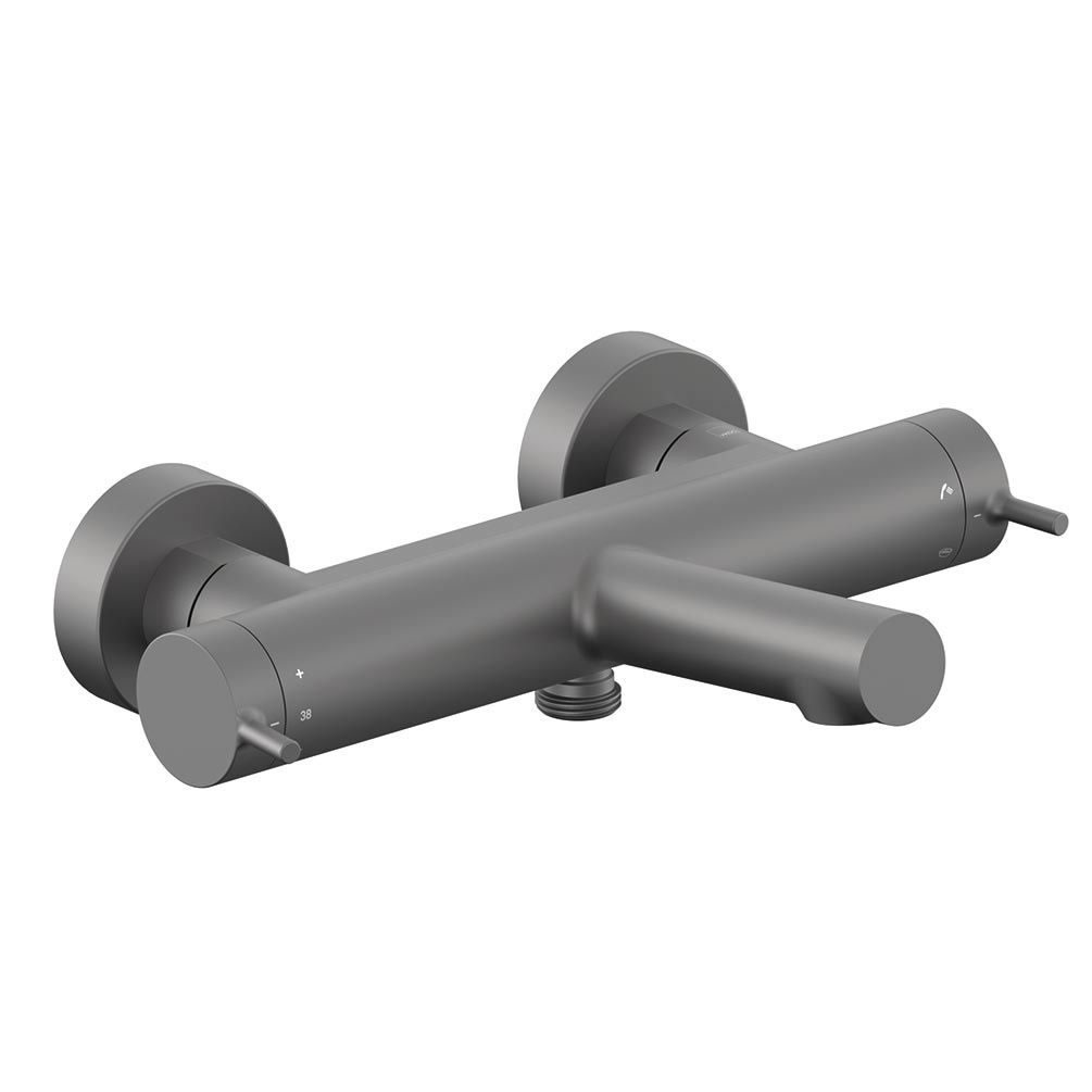 Vado Safari Lever Pewter Exposed Thermostatic Wall Mounted Bath Shower Mixer