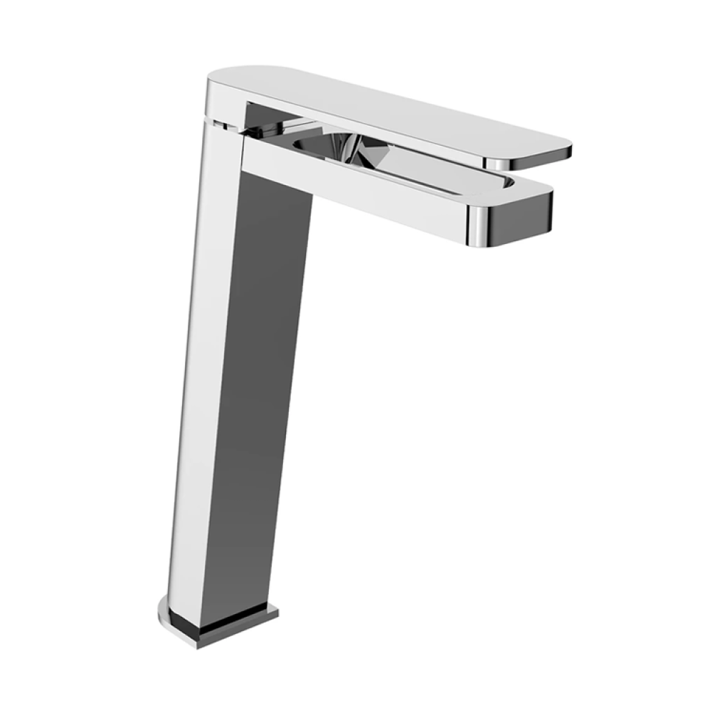 Photo of JTP Axel Chrome & Matt White Tall Basin Mixer Cutout
