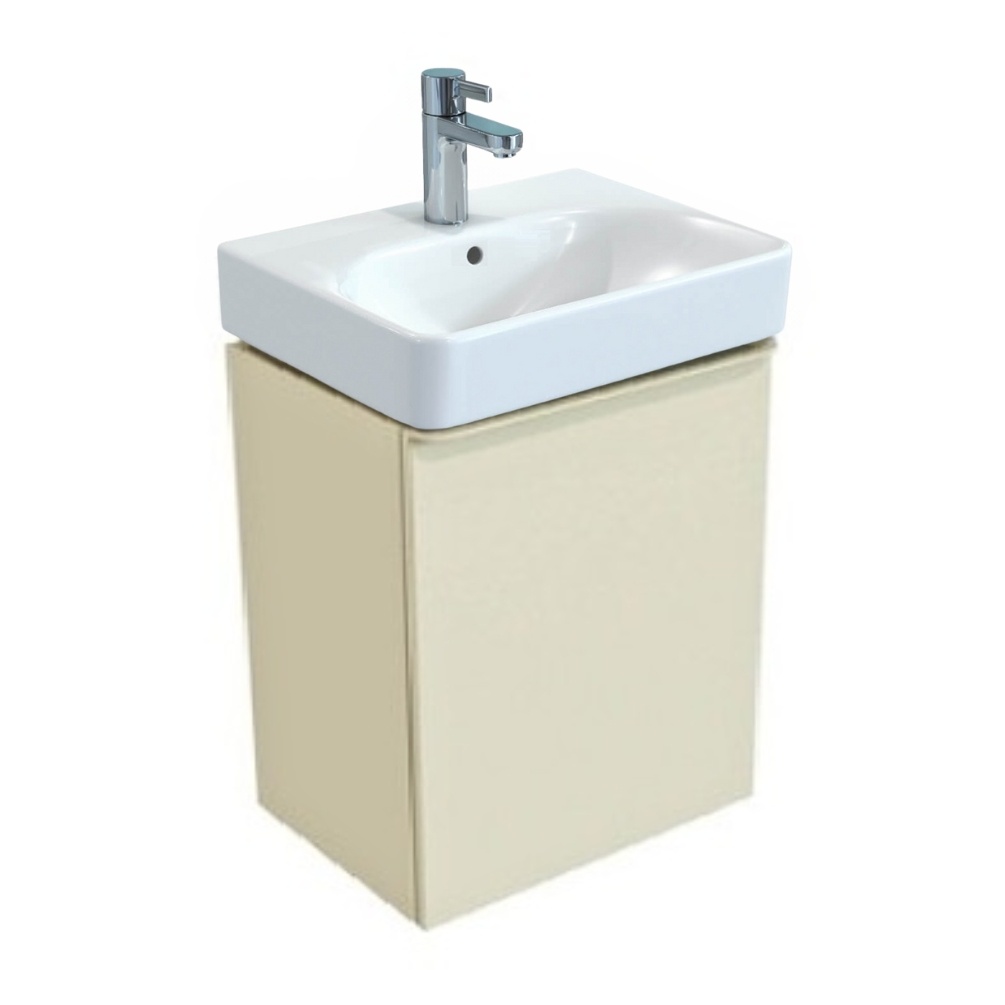 Product Cut out image of the Geberit Smyle Square 500mm Sand Vanity Unit & Washbasin
