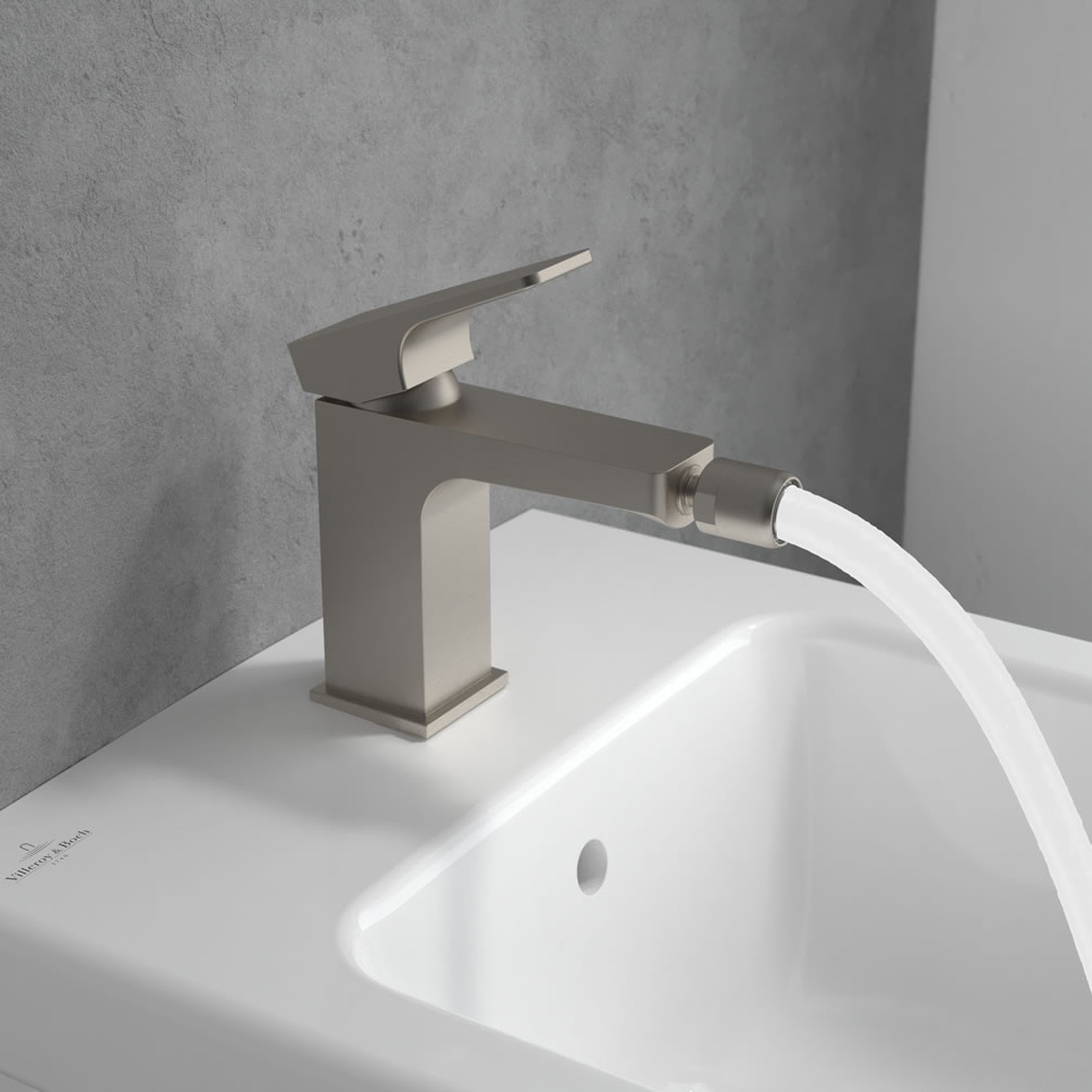 Lifestyle image of Villeroy & Boch Architectura Square Brushed Nickel Bidet Mixer