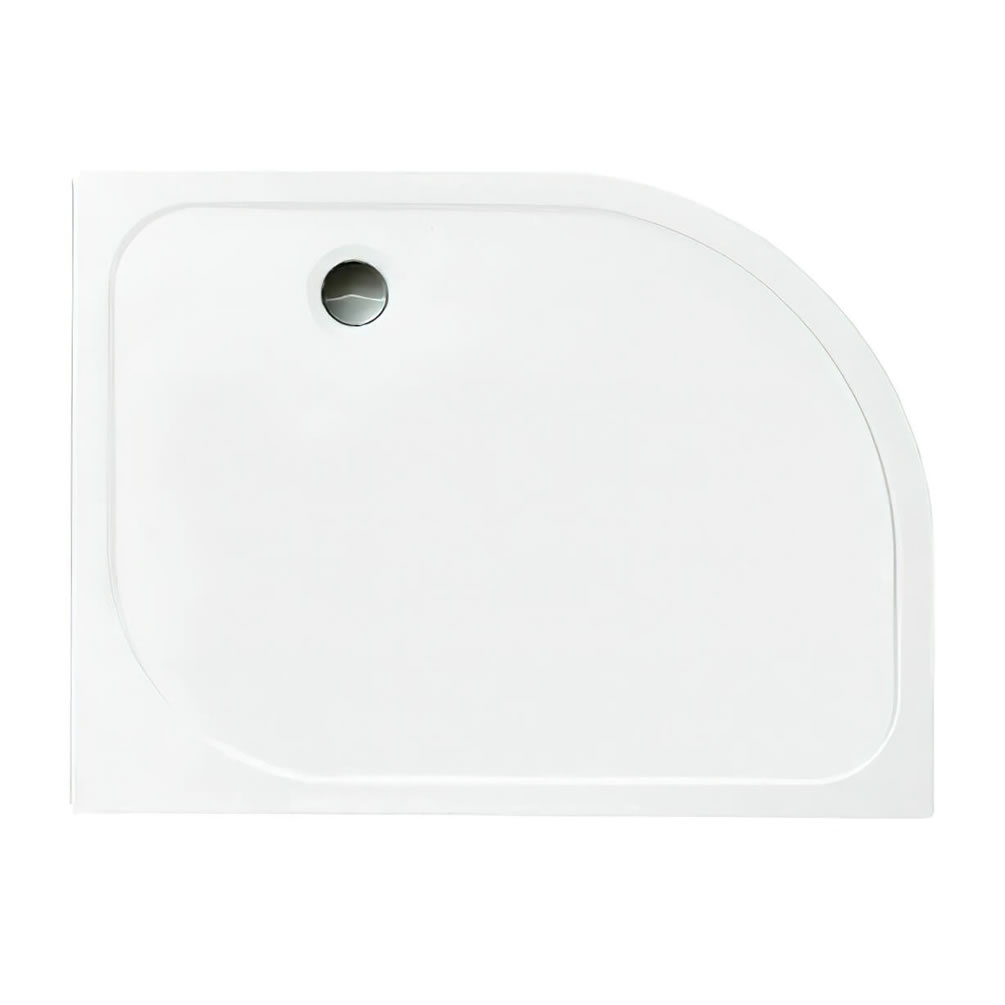 Cutout image of Merlyn Touchstone 1200 x 800mm Offset Quadrant Shower Tray
