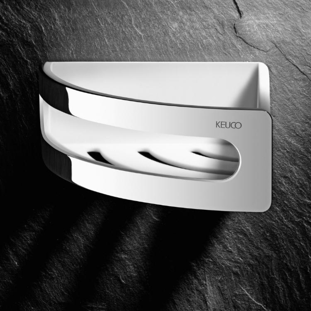 Close up product image of Keuco Elegance Chrome Corner Shower Basket 11657 010000/11657 010001