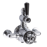 Photo of Bayswater Black & Chrome Single Outlet Exposed Shower Valve