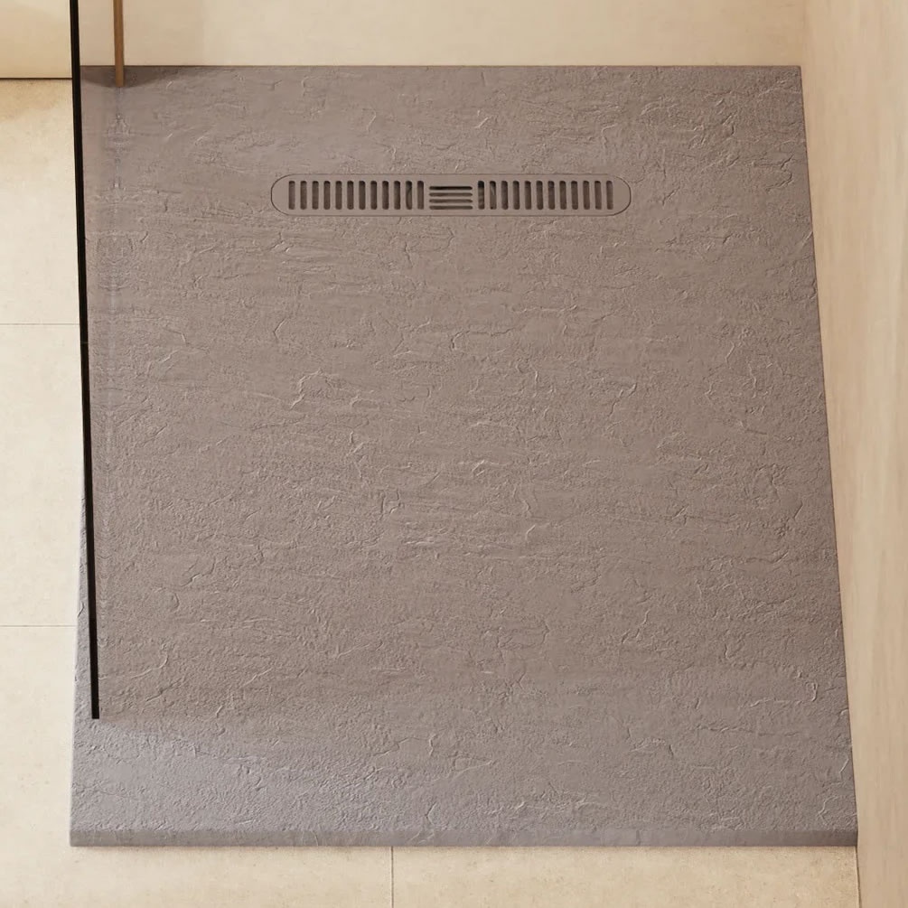 Lifestyle image of Crosswater Vito 1200mm x 800mm Light Grey Anti-Slip Rectangular Shower Tray
