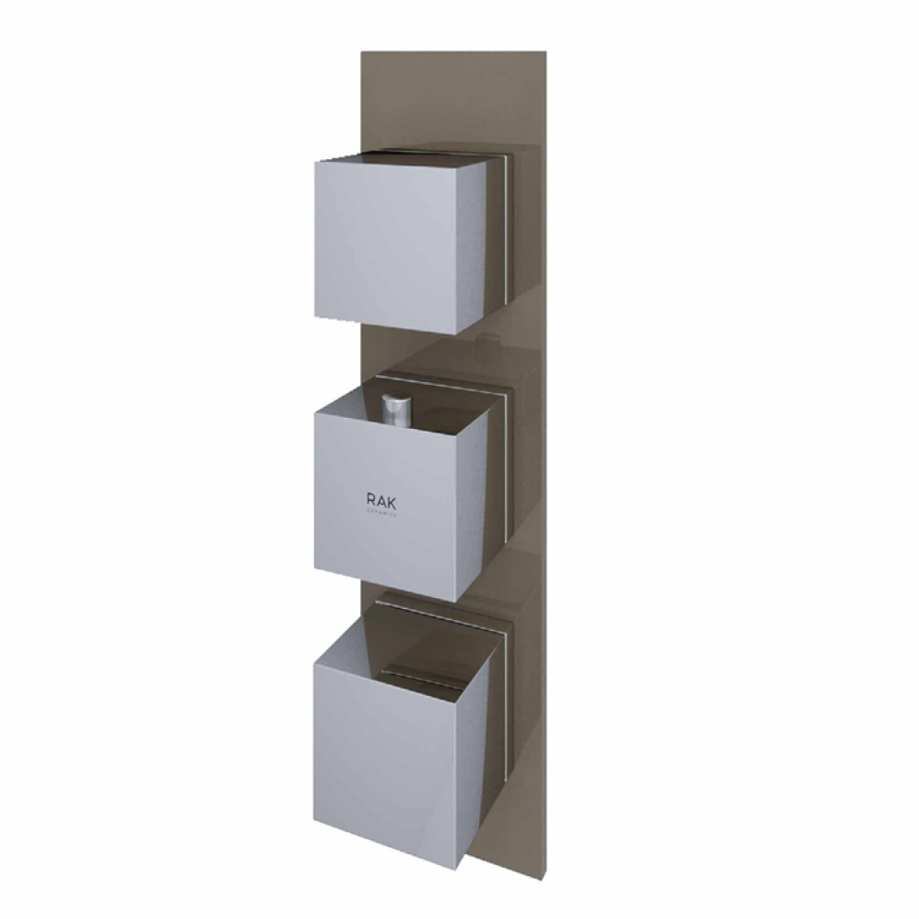 Photo of RAK Feeling Square Dual Shower Valve in Cappuccino